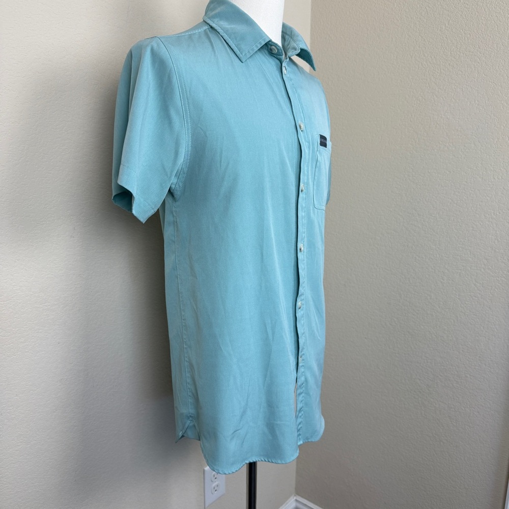 Burlebo Men’s Performance Short Sleeve Button Down Size Medium - Picture 2 of 9